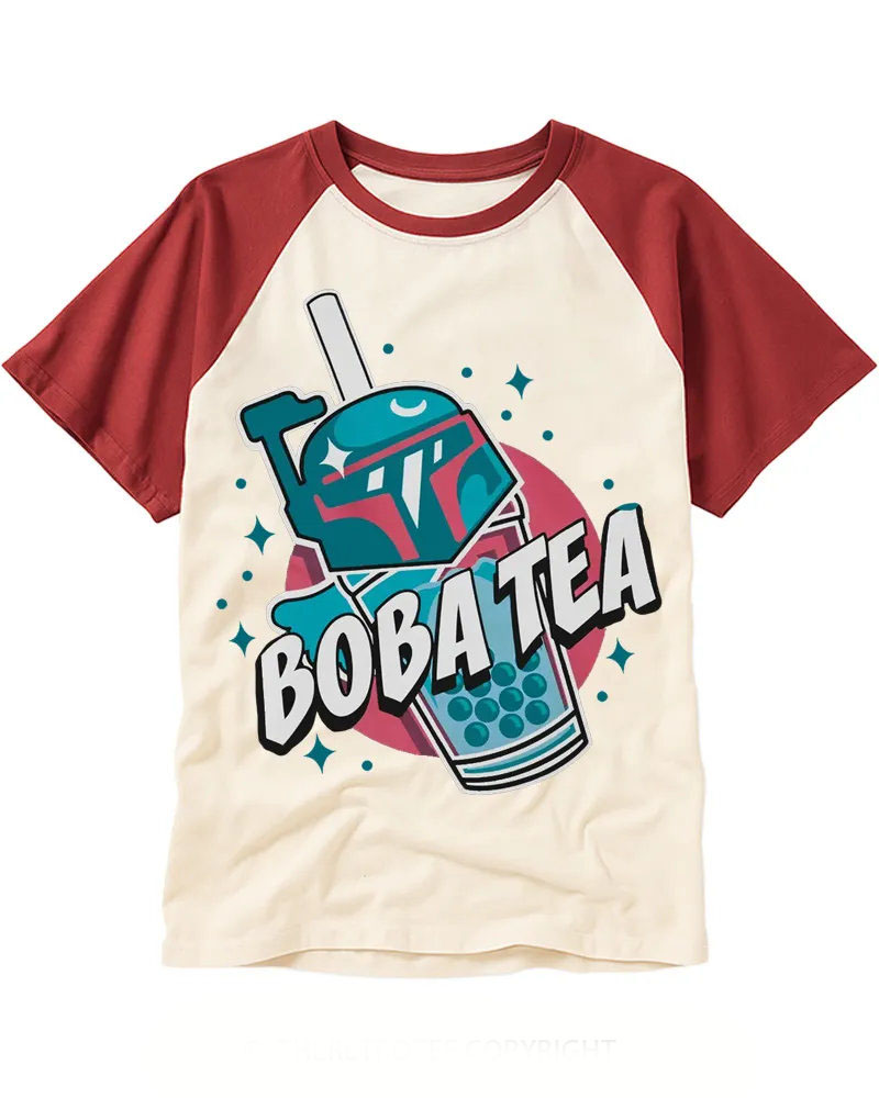 Vintage Space Helmet Drink Cotton Raglan Tee