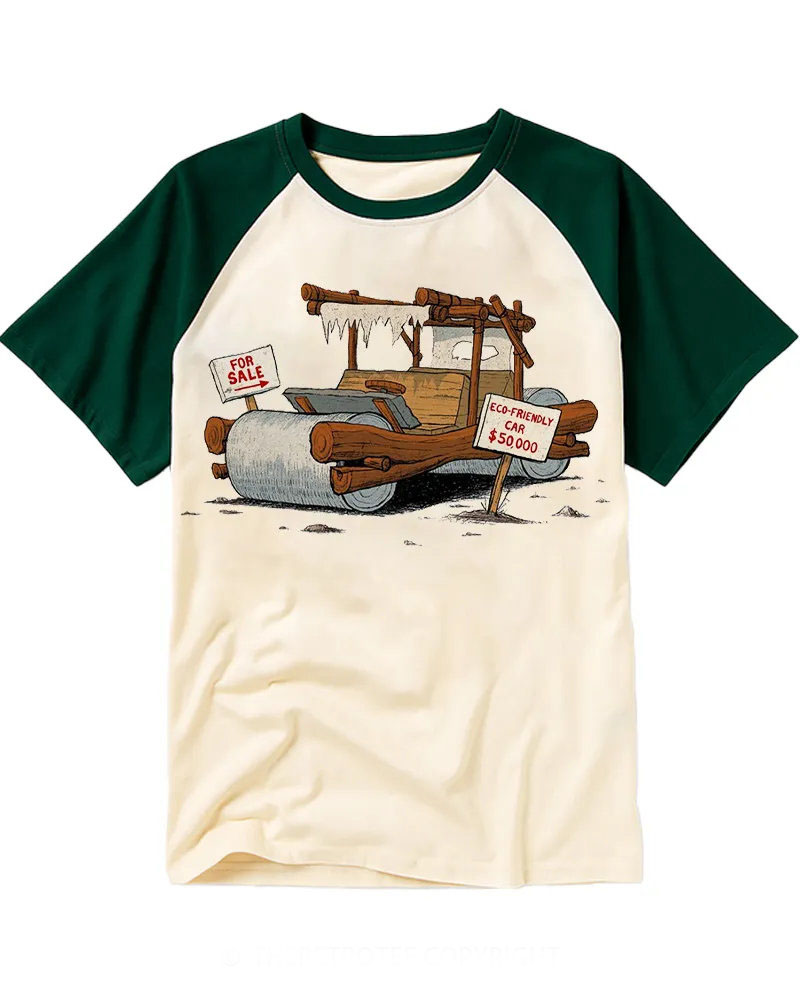 Retro Stone Age Car Graphic Tee
