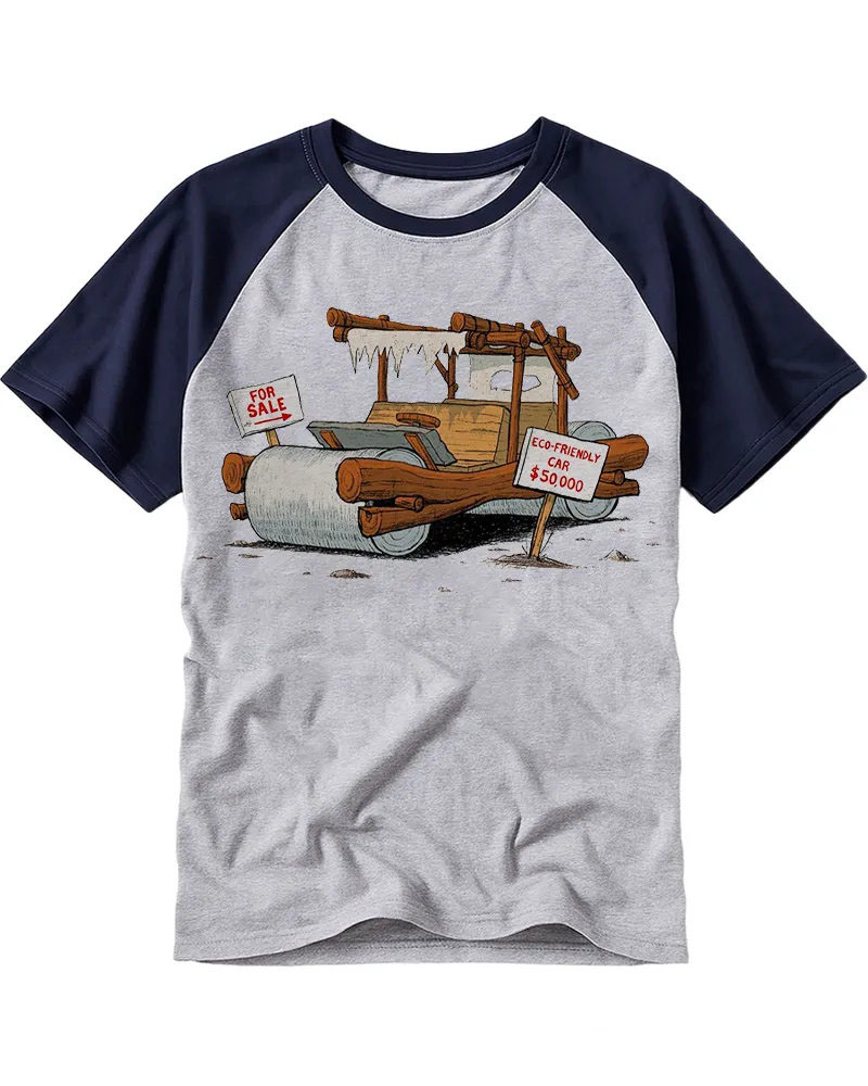 Retro Stone Age Car Graphic Tee
