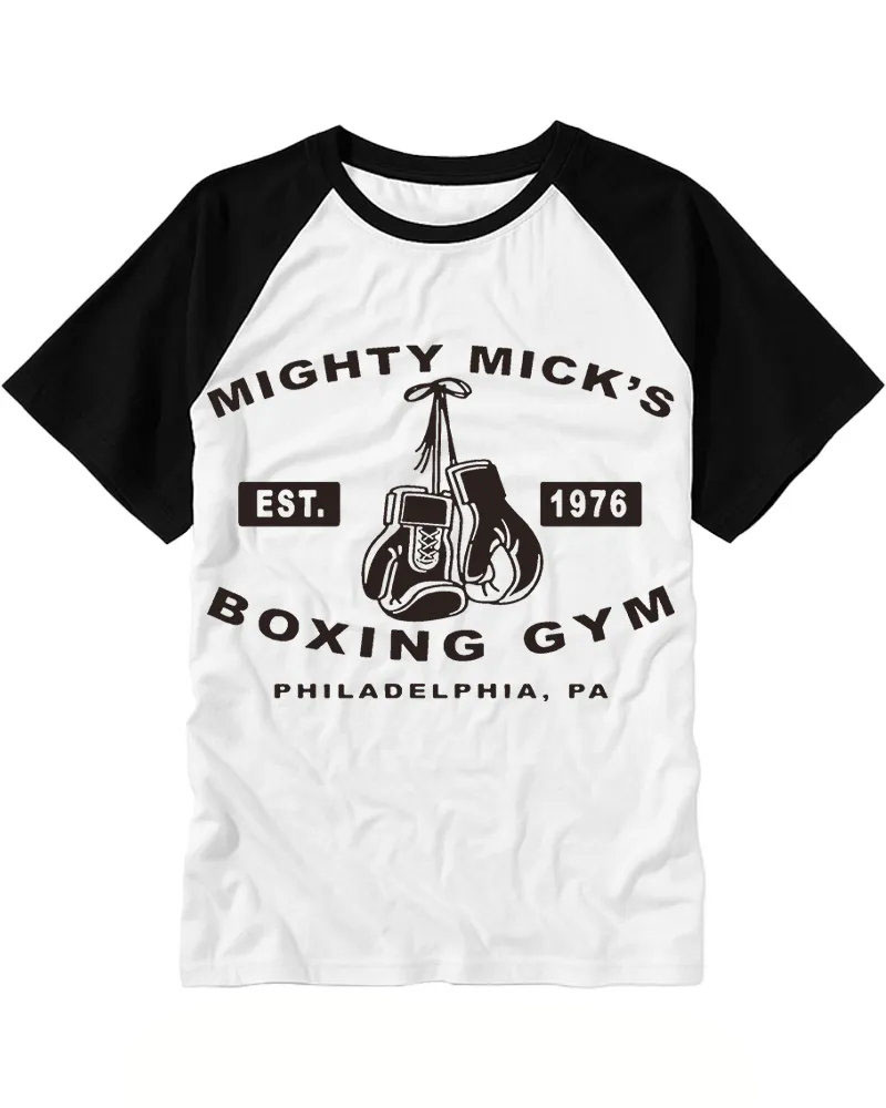 Retro Boxing Gloves Gym Raglan Tee