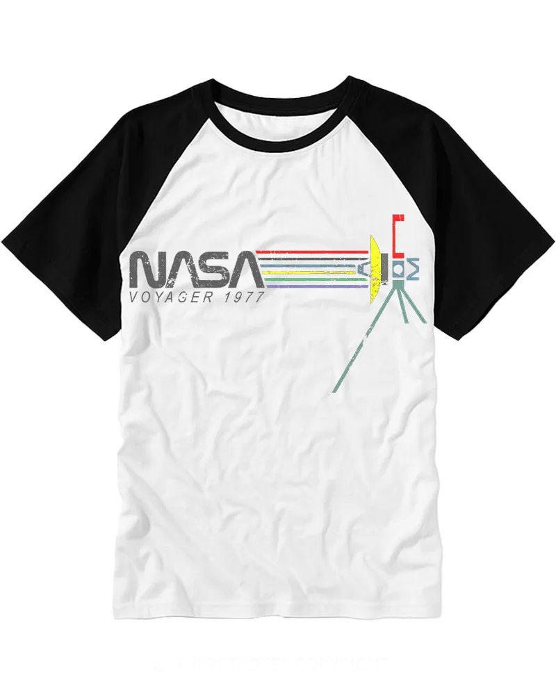 Retro Science Spacecraft Color Streak Raglan Tee