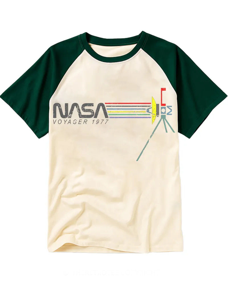 Retro Science Spacecraft Color Streak Raglan Tee