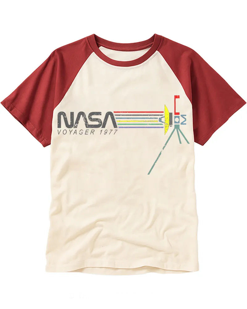 Retro Science Spacecraft Color Streak Raglan Tee