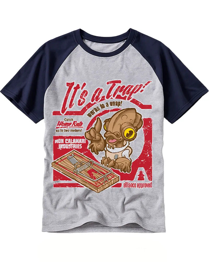 Old Propaganda Style Alien Trap Quote Raglan Tee