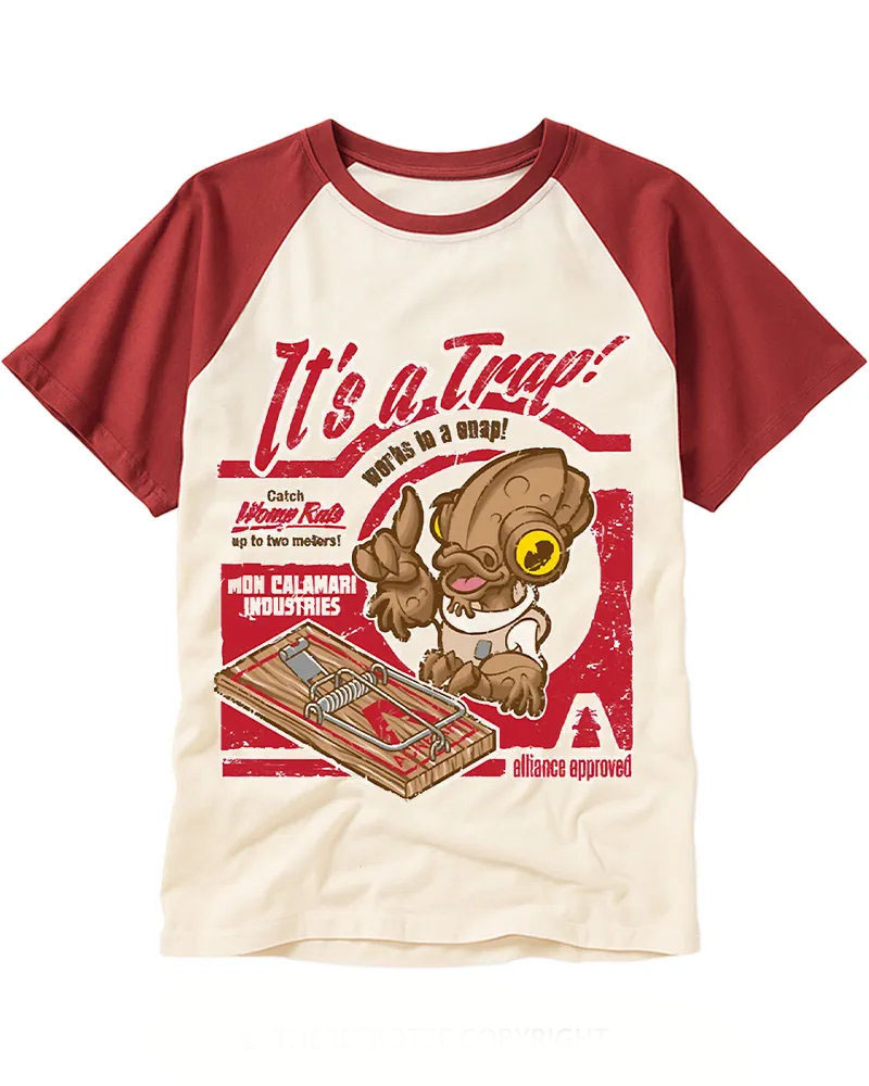 Old Propaganda Style Alien Trap Quote Raglan Tee
