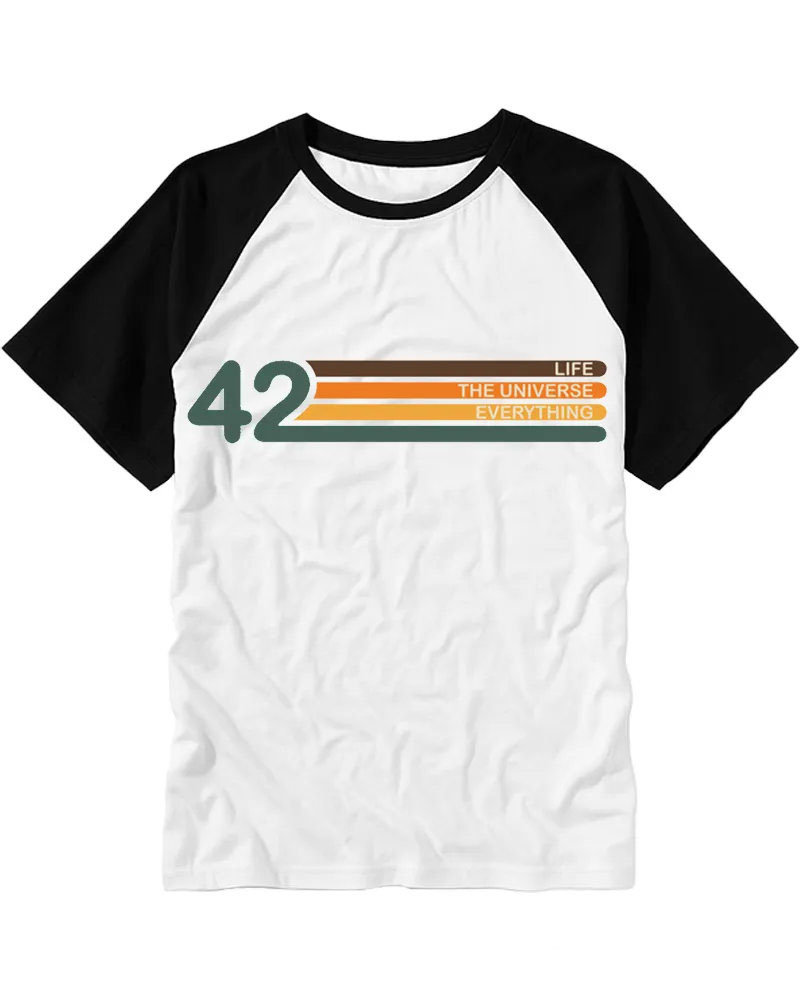 Classic Retro Colorful Stripe Cotton Raglan Tee