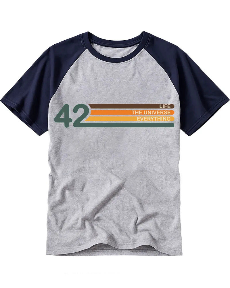 Classic Retro Colorful Stripe Cotton Raglan Tee