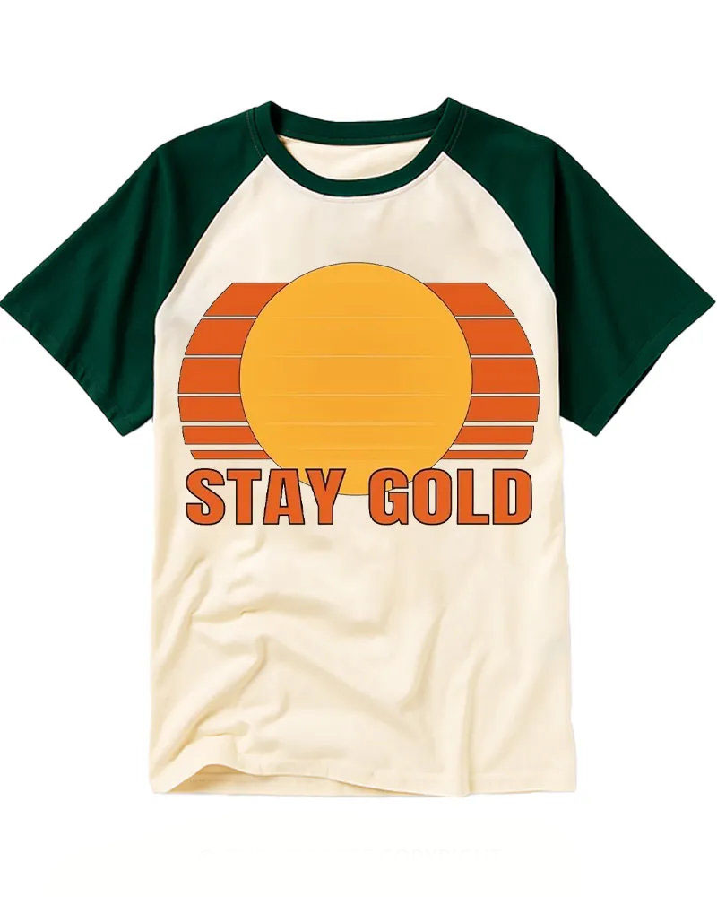 Warm Tone Retro Vibe Raglan Tee
