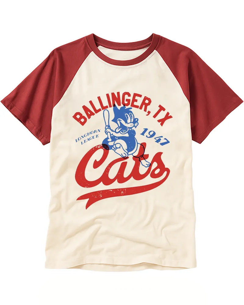 Retro Ballinger Cats Raglan Tee