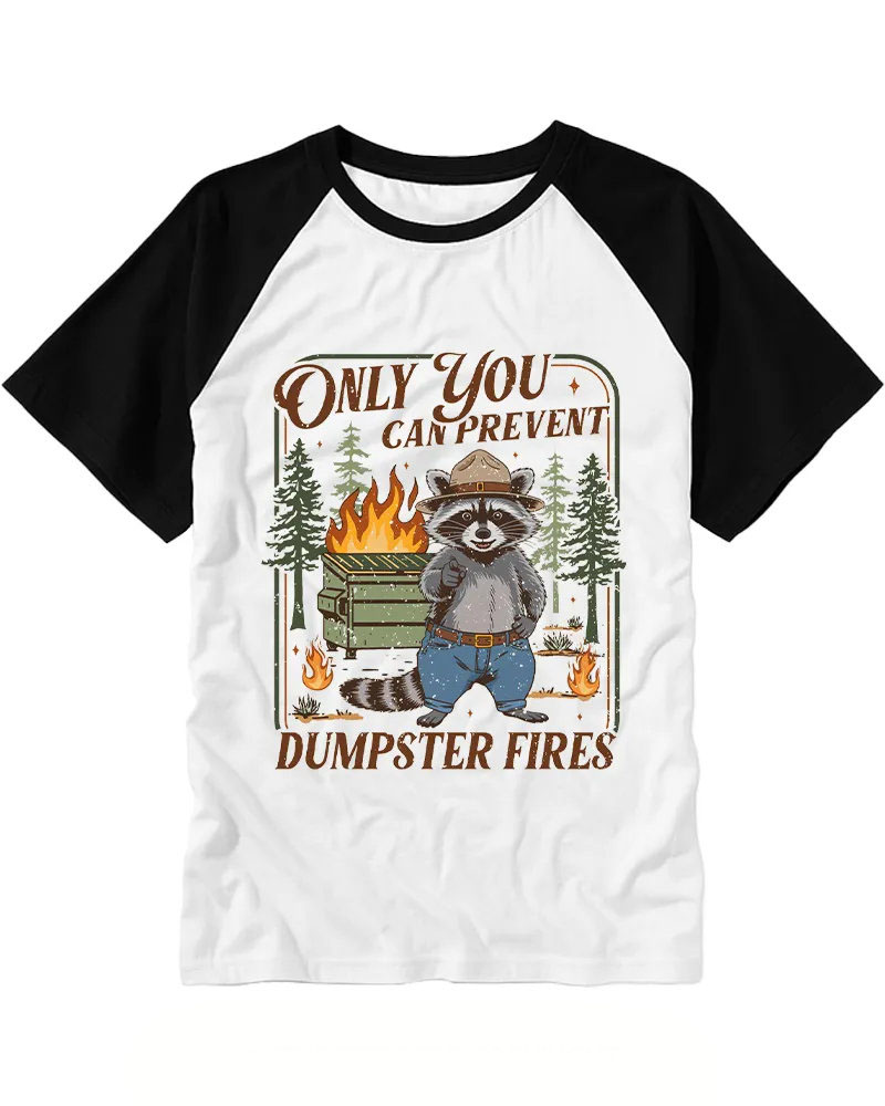 Funny Camping Vibe Raccoon Raglan Tee