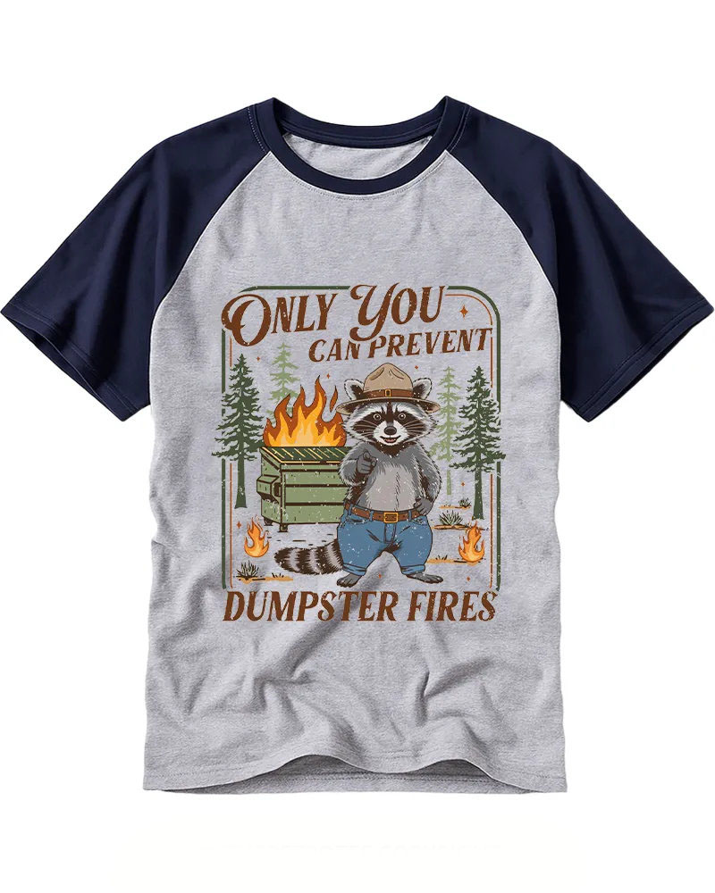 Funny Camping Vibe Raccoon Raglan Tee