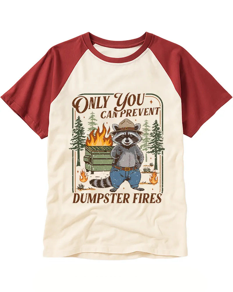 Funny Camping Vibe Raccoon Raglan Tee