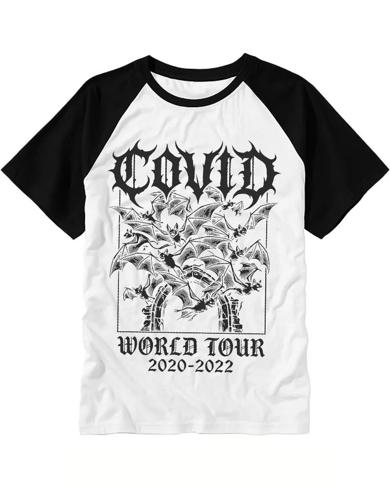 Retro Gothic Bat Raglan Tee