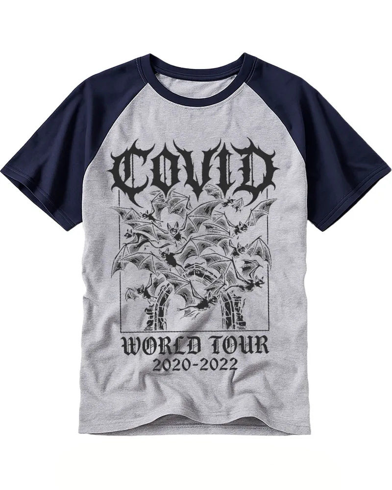 Retro Gothic Bat Raglan Tee
