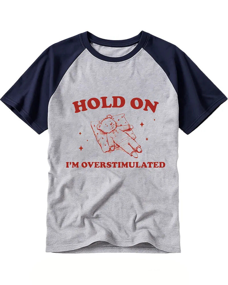 Vintage Red Sketch Bear Graphic Raglan Tee
