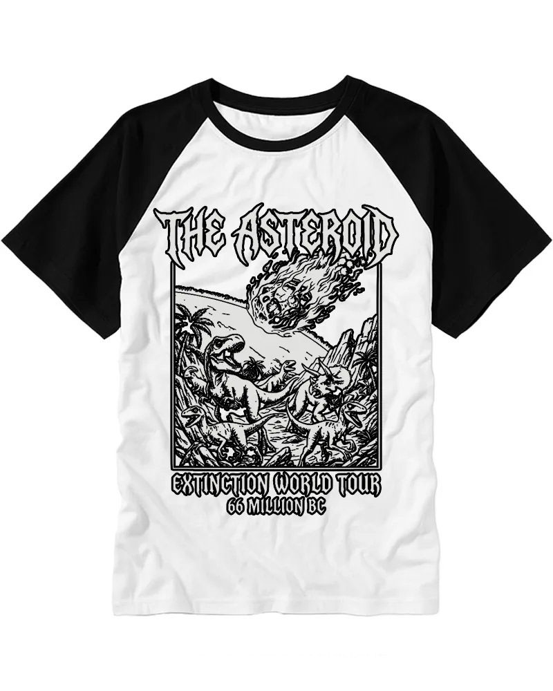 Metal Style Dinosaur Extinction Graphic Tee