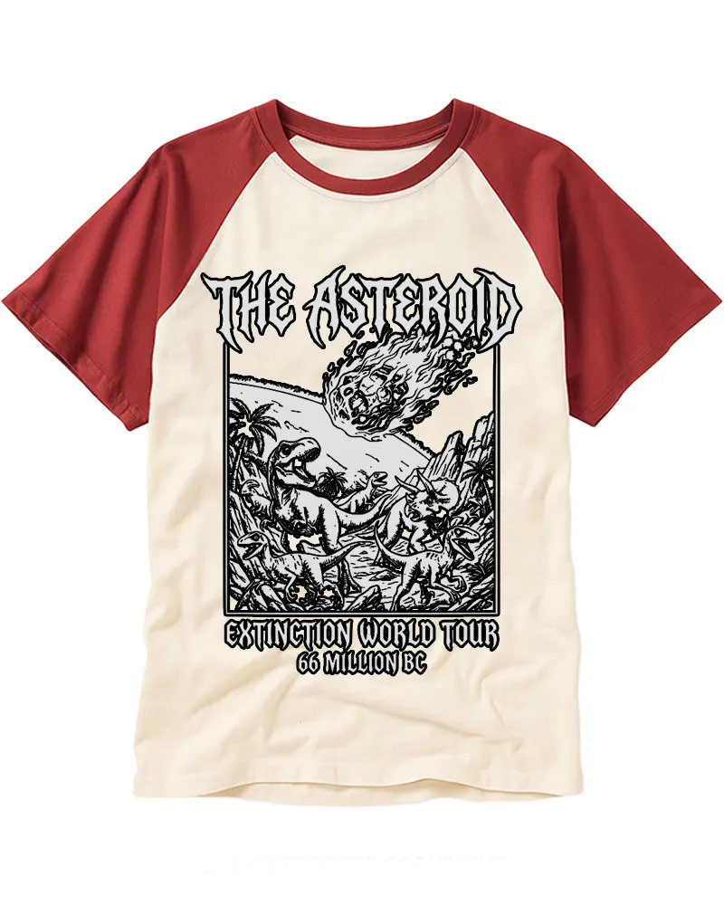 Metal Style Dinosaur Extinction Graphic Tee