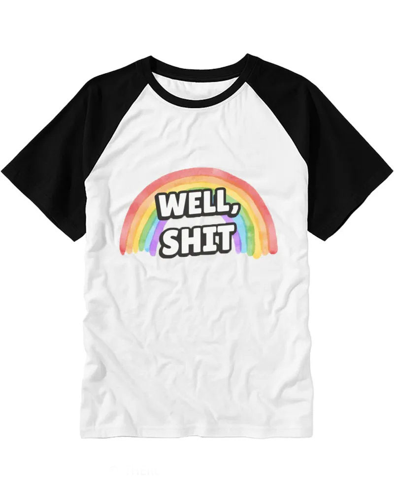 Retro Humorous Rainbow Vibe Cotton Tee