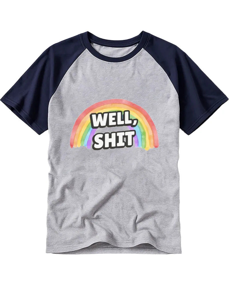Retro Humorous Rainbow Vibe Cotton Tee
