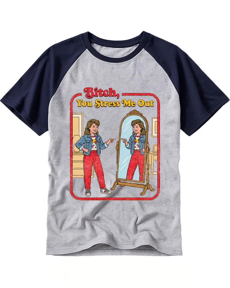 Retro Mirror Sassy Quote Raglan Tee
