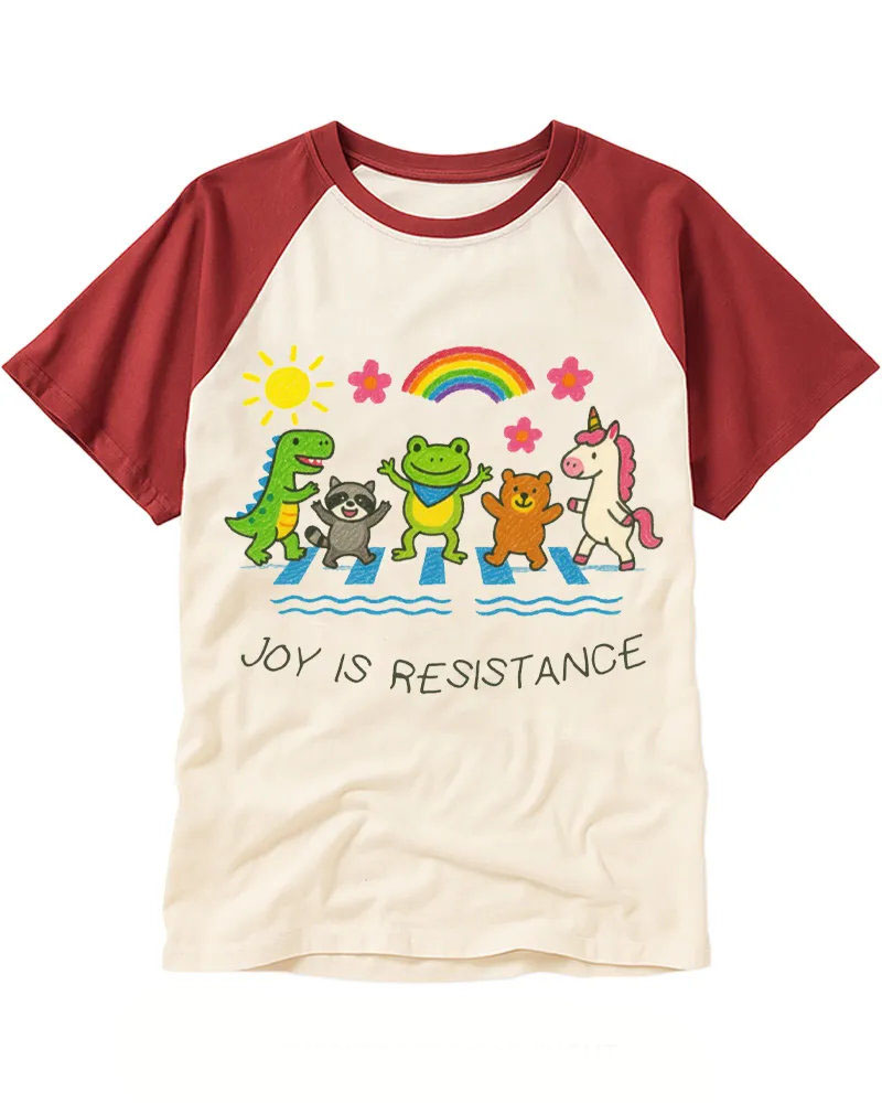 Cute Animal Crossing Parade Raglan Tee