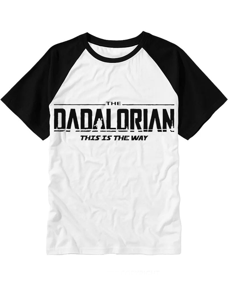 Retro Sci-Fi Letter Print Raglan Cotton T-shirt