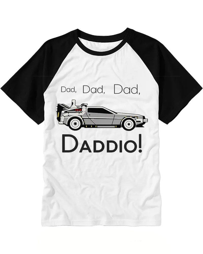 Retro Time Travel Car Raglan Tee