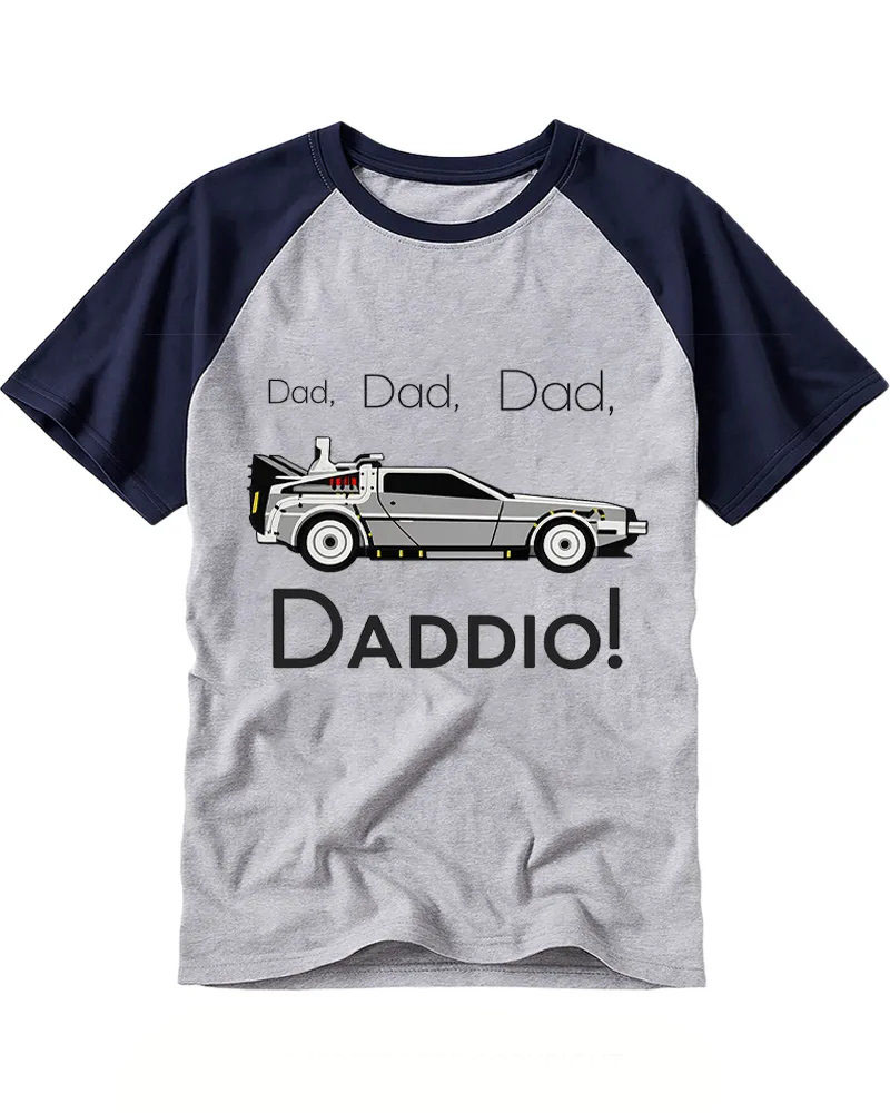 Retro Time Travel Car Raglan Tee