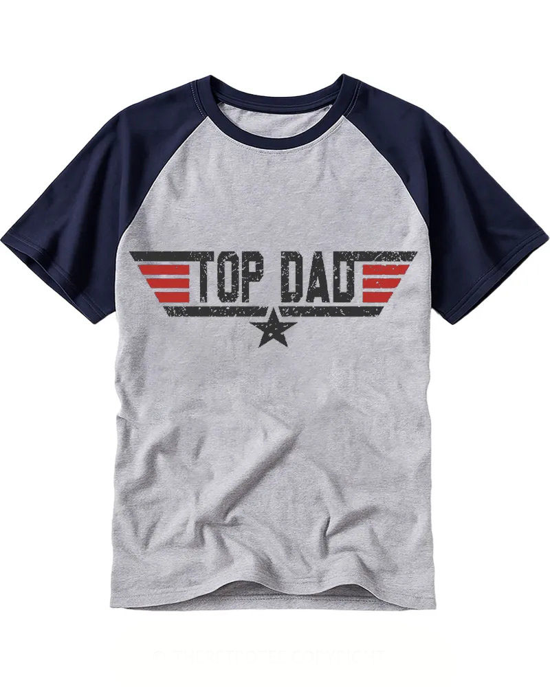 Vintage Wing Star Distressed Letter Raglan Tee