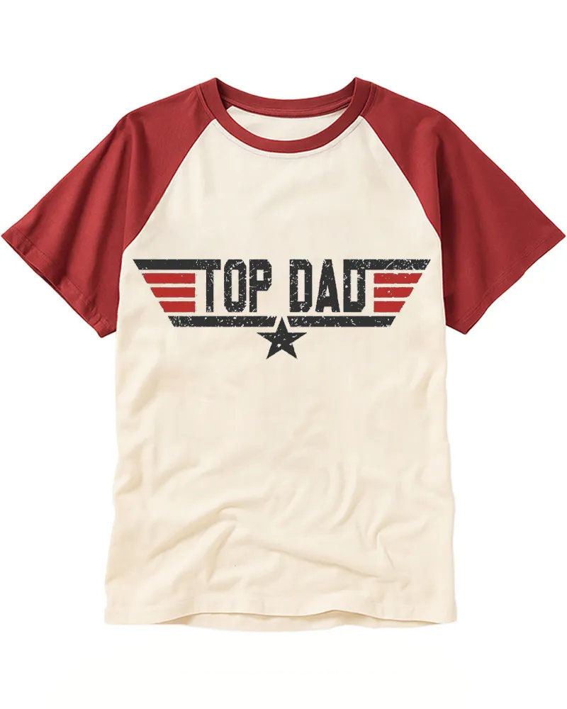 Vintage Wing Star Distressed Letter Raglan Tee