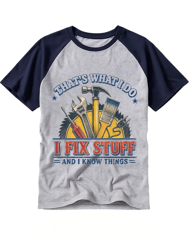 Retro Handyman Tools Raglan Tee