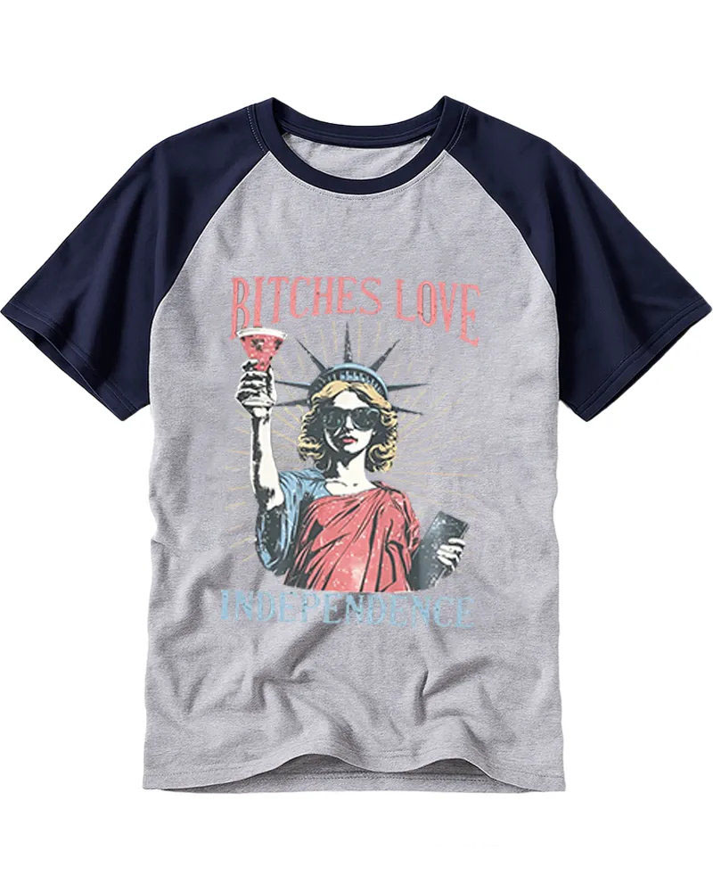 Funny Retro Party Lady Liberty Tee