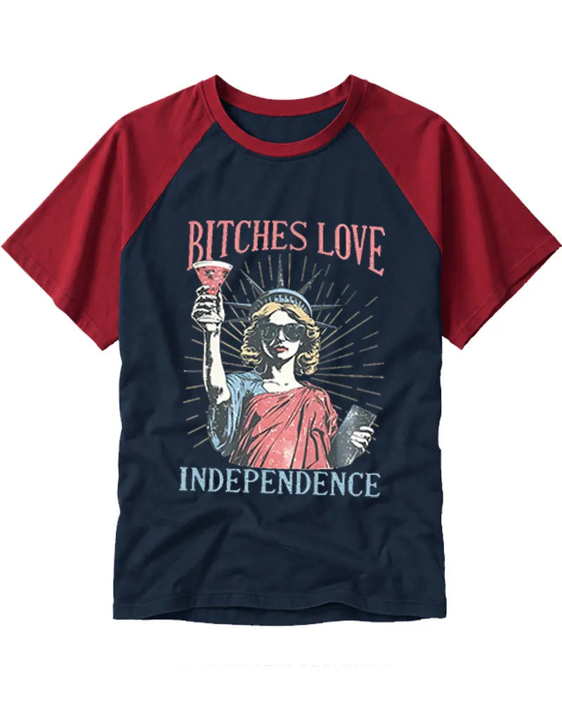 Funny Retro Party Lady Liberty Tee