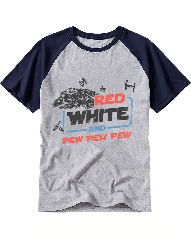Retro Sci-Fi Starship Raglan Tee