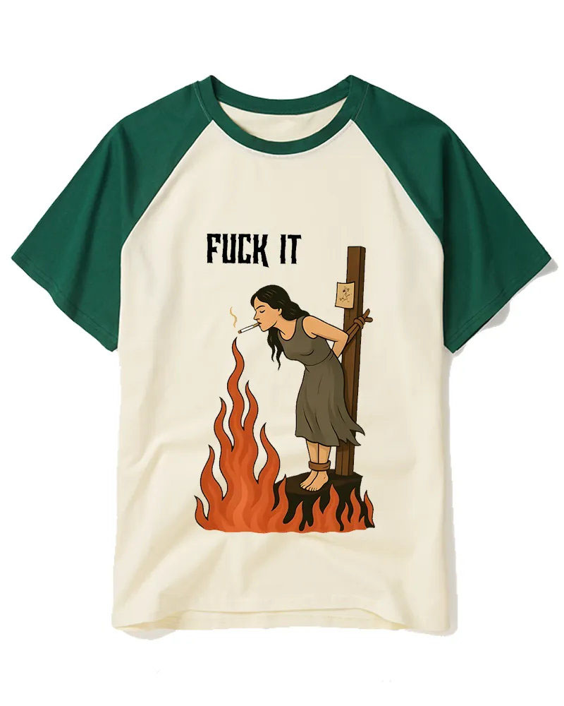 Funny Witch On Fire Sassy Tee