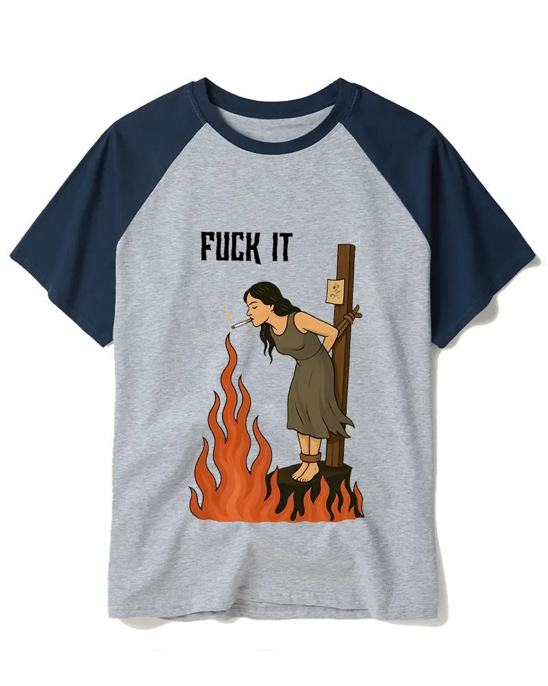 Funny Witch On Fire Sassy Tee