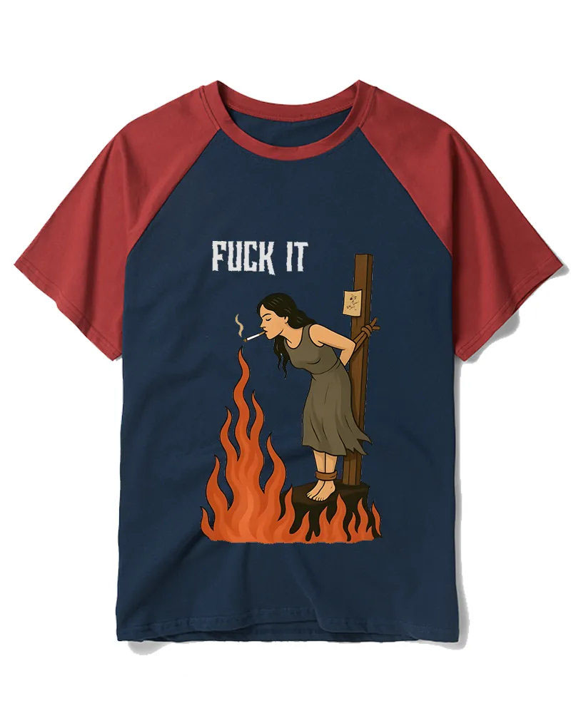 Funny Witch On Fire Sassy Tee