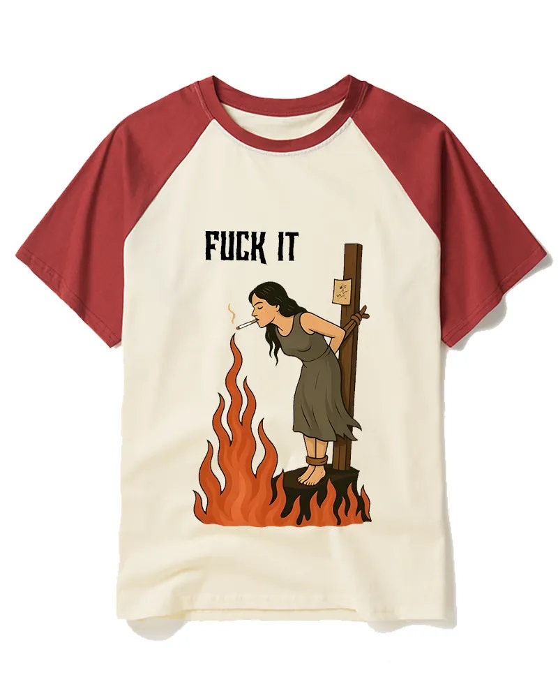 Funny Witch On Fire Sassy Tee