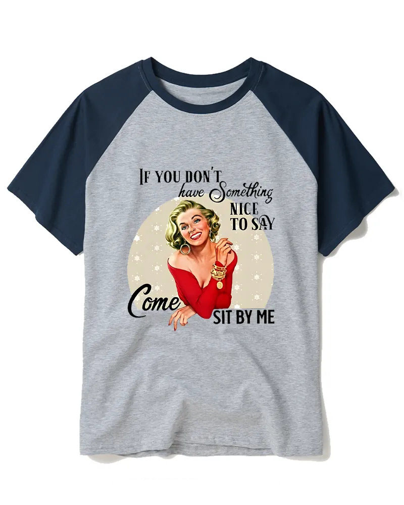 Vintage Attitude-Filled Retro Girl Print Tee