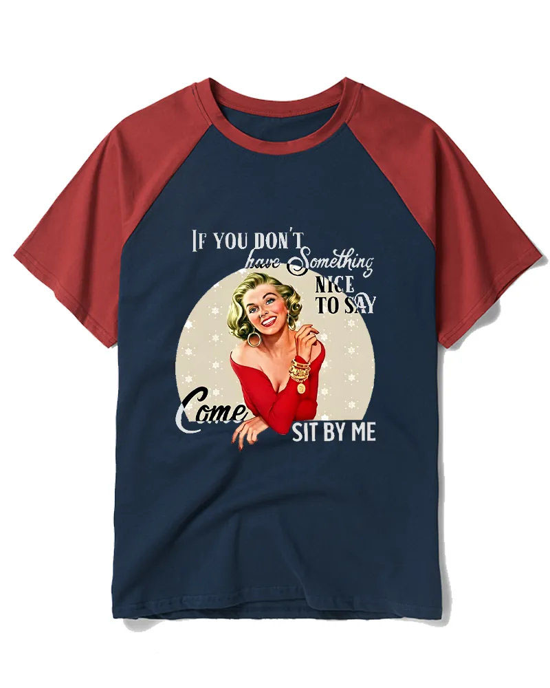 Vintage Attitude-Filled Retro Girl Print Tee