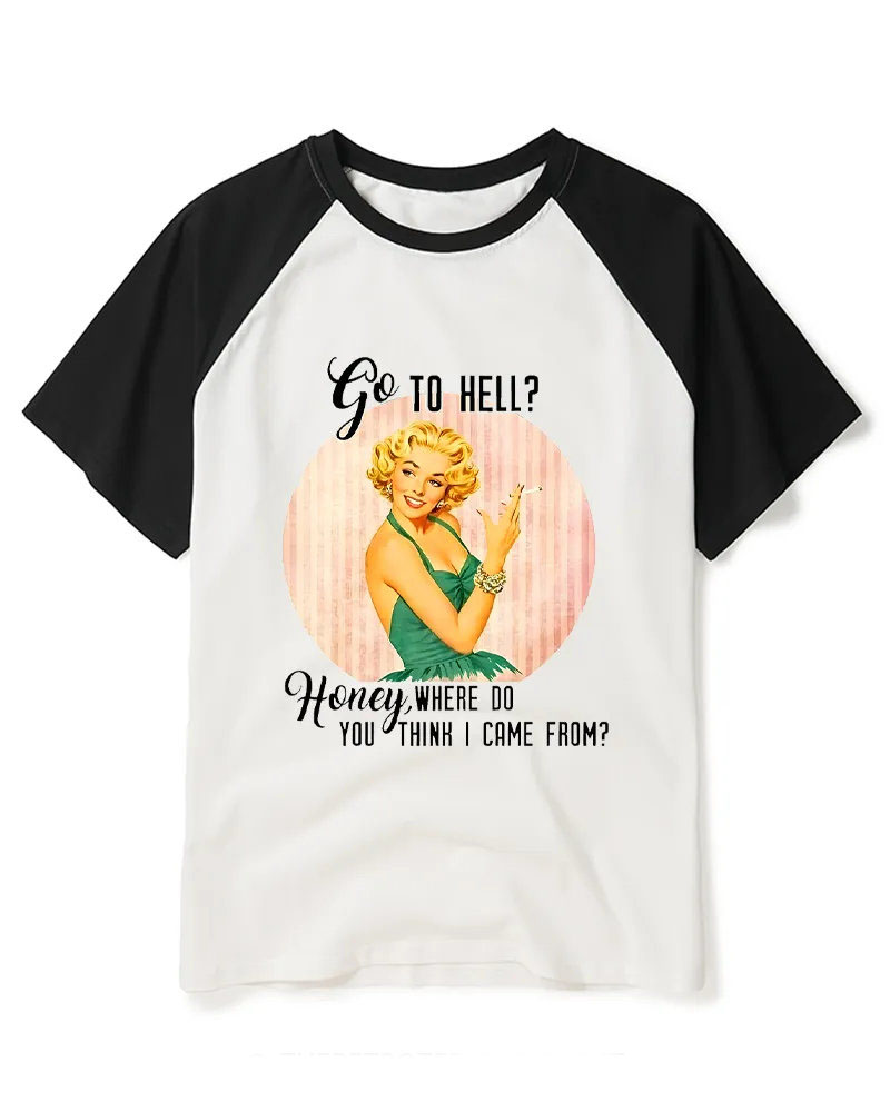 Where Do You Think I Came From 1950s Raglan Baseball T-Shirt