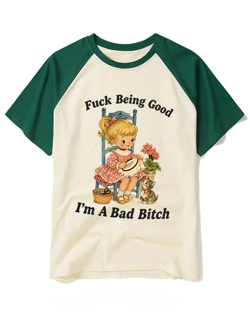 I’m A Bad Bitch 1950s Raglan Baseball T-Shirt