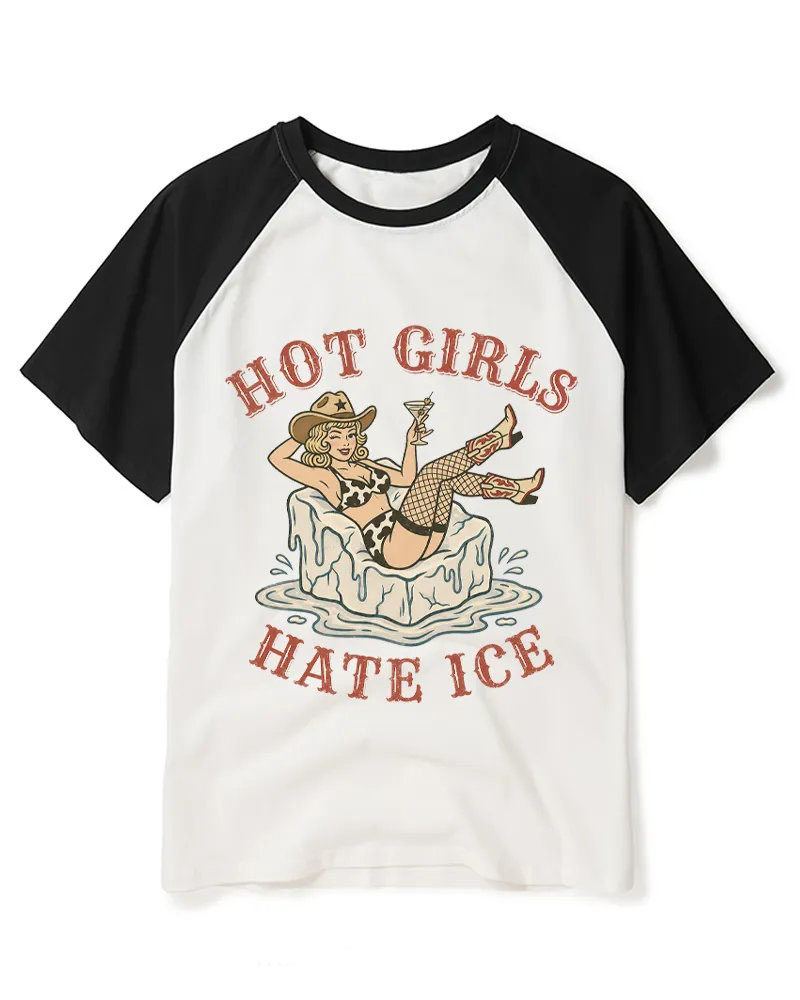 Retro Cowgirl On Iceberg Graphic Tee