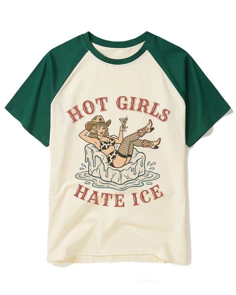 Retro Cowgirl On Iceberg Graphic Tee