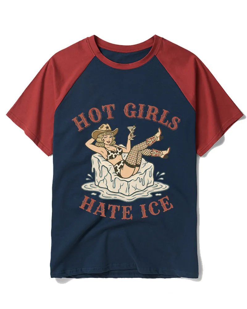 Retro Cowgirl On Iceberg Graphic Tee