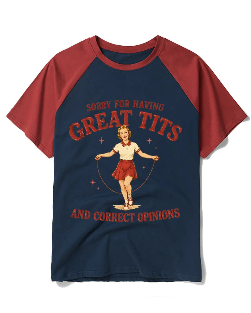 Retro Sassy Jumping Rope Girl Graphic Tee	