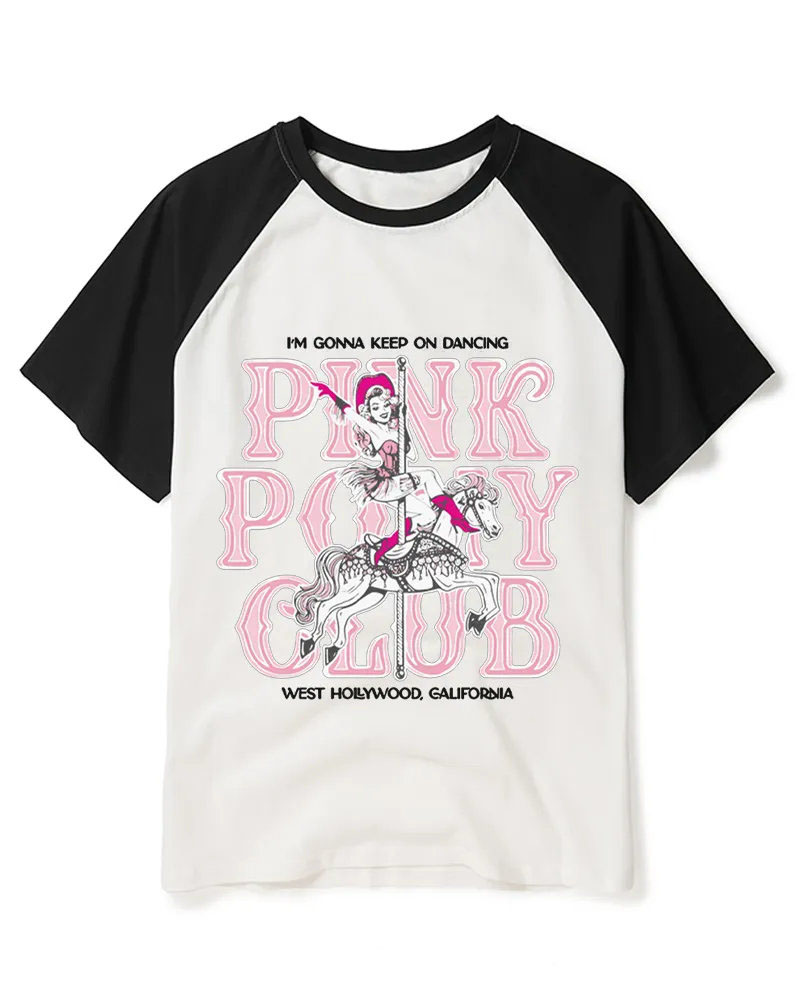Vintage Pink Cabaret Art Tee
