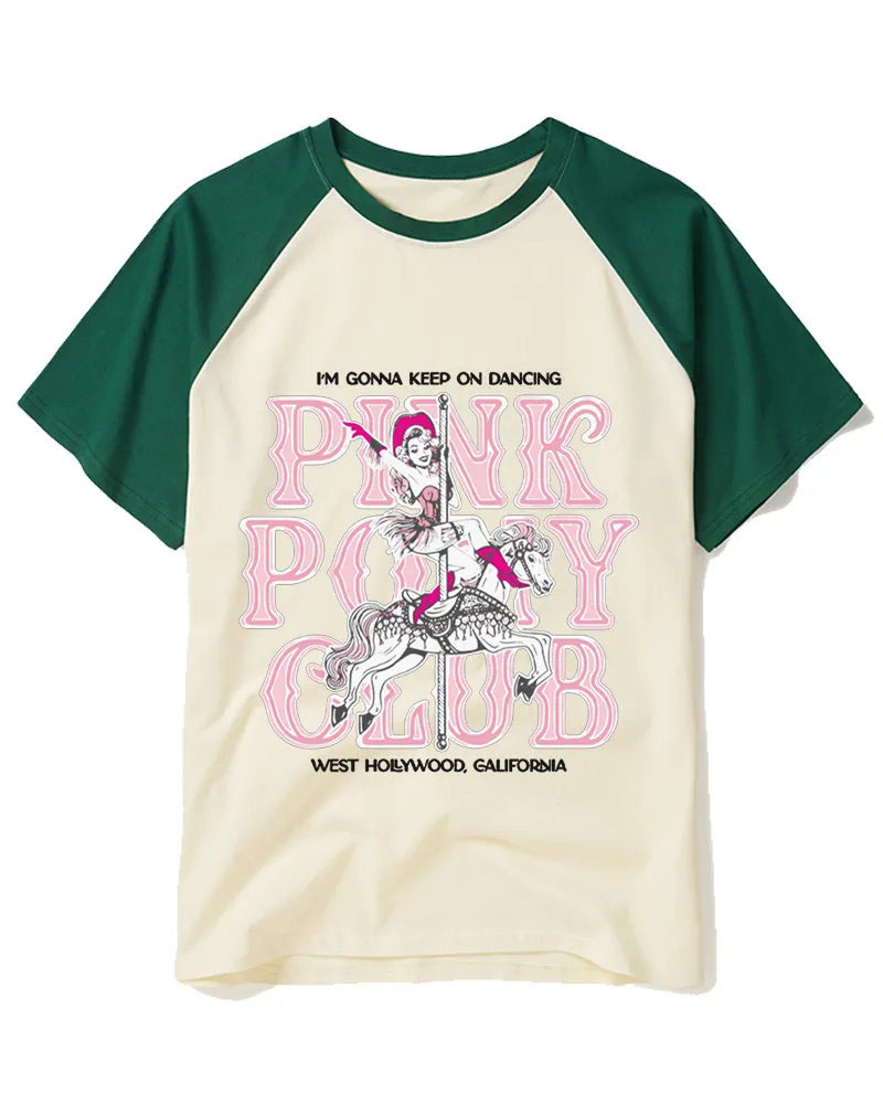 Vintage Pink Cabaret Art Tee