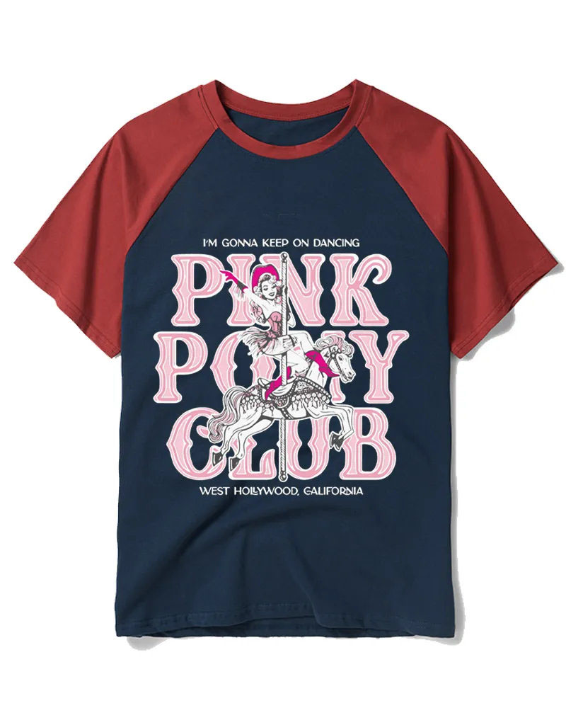 Vintage Pink Cabaret Art Tee