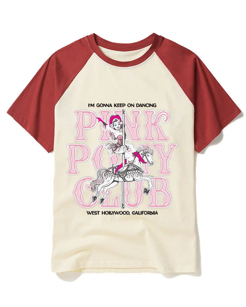 Vintage Pink Cabaret Art Tee